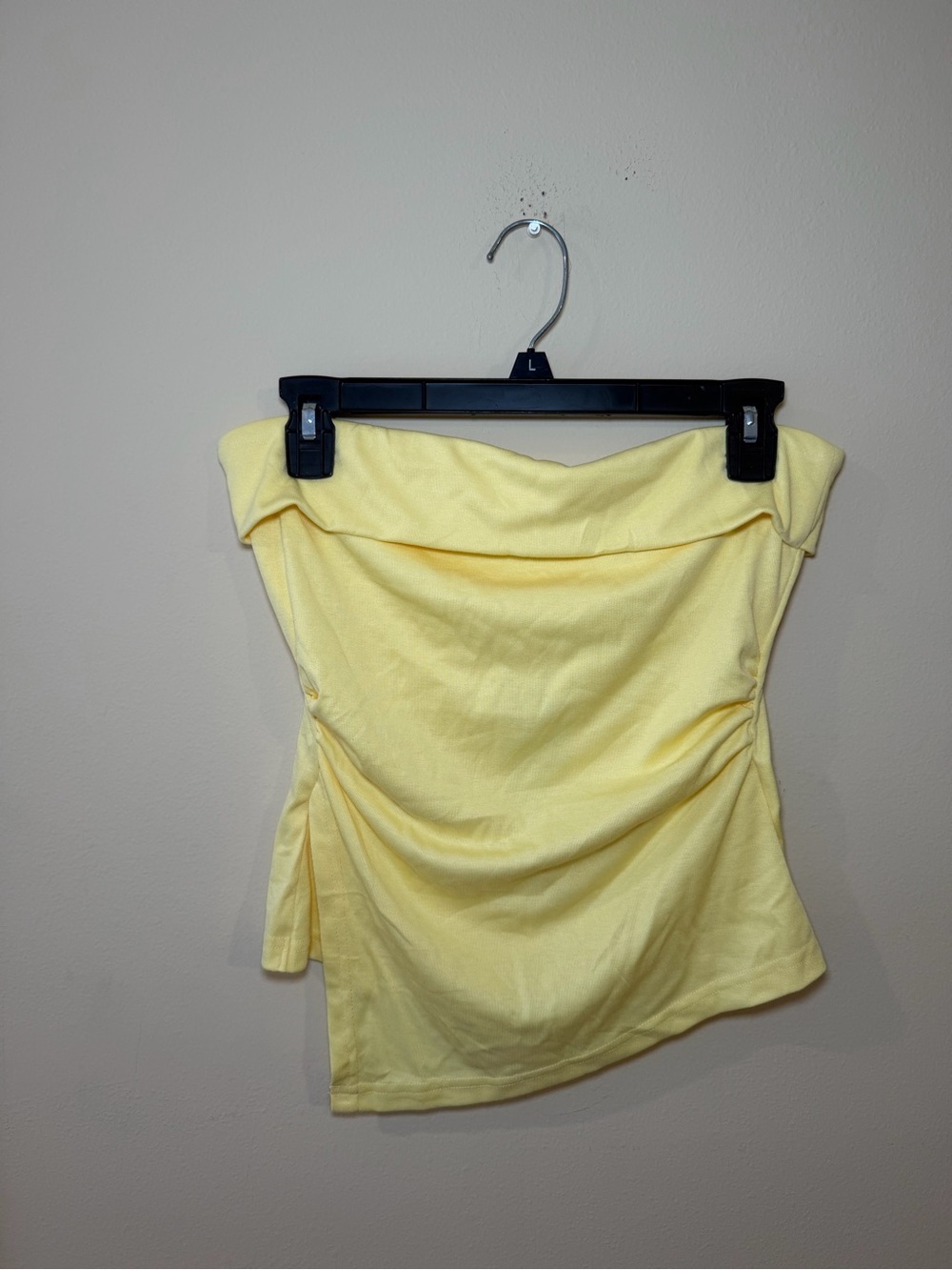 Sunshine Yellow Strapless Ruched Camisole